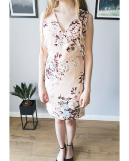 Pudrowa sukienka w kwiaty – Next