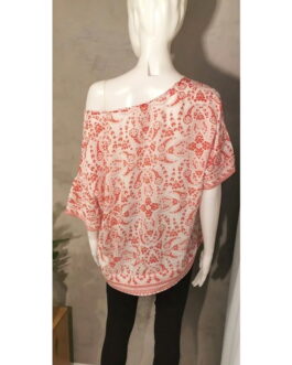 Bluzka w biało czerwone kwiaty – H&M