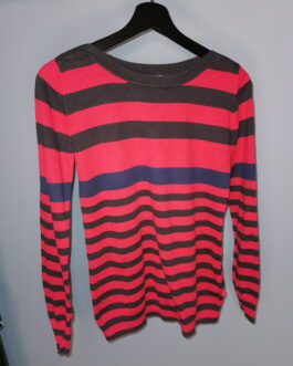 Sweter czerwony w paski – JackPot