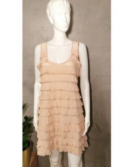 Sukienka pudrowa – falbanka – H&M