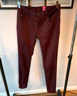 Bordowe Jeansy