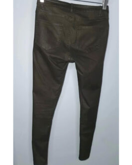 Czarne woskowane spodnie – H&M