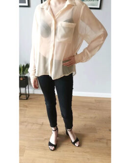 Zwiewna beżowa bluzka – H&M